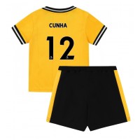 Otroški Nogometni dresi Wolves Matheus Cunha #12 Domači 2023-24 Kratek Rokav (+ Kratke hlače)